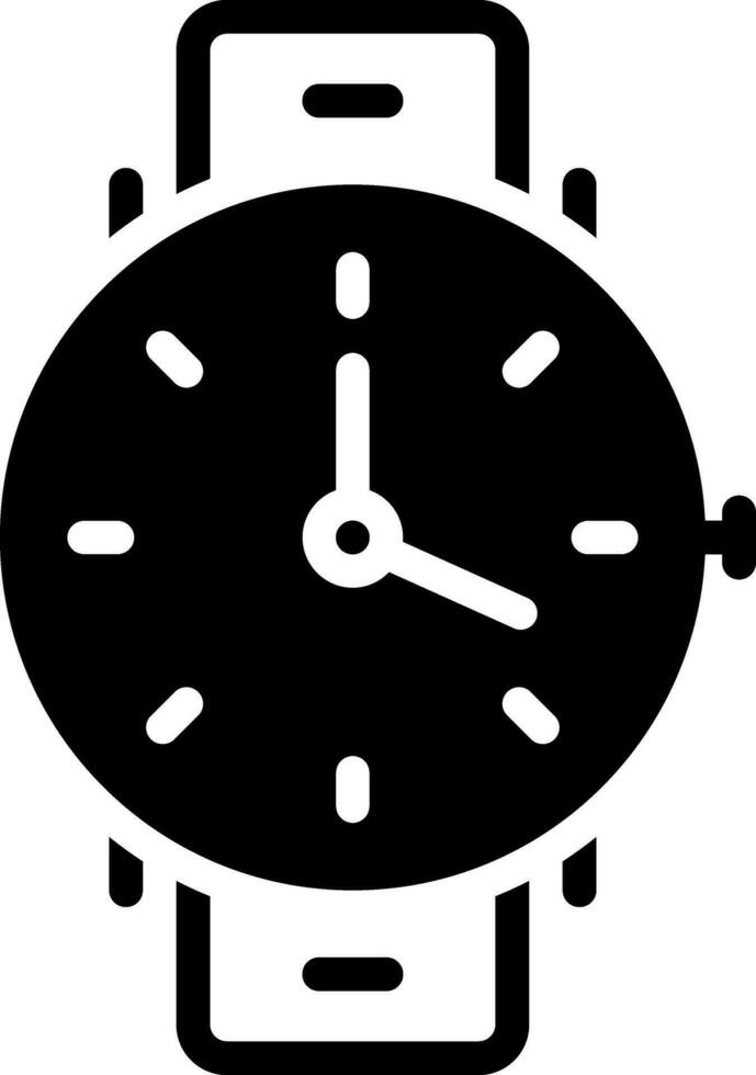 solid icon for watch vector