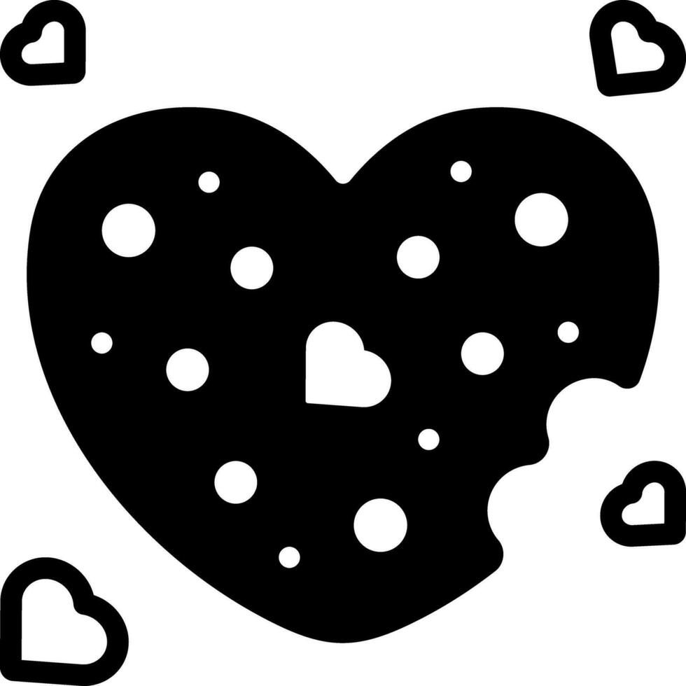 solid icon for chocolate day vector
