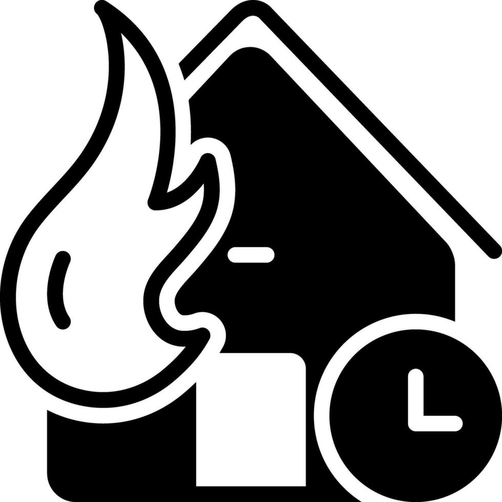 solid icon for fire vector