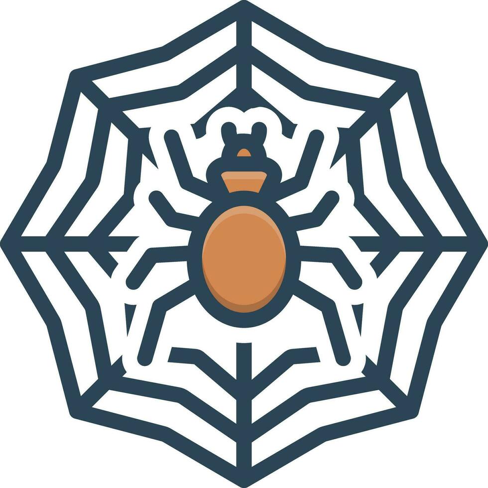 color icon for spider vector