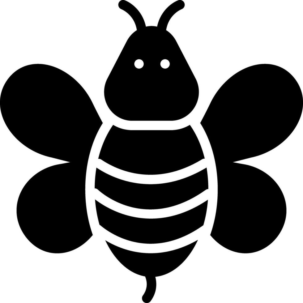 solid icon for bee vector