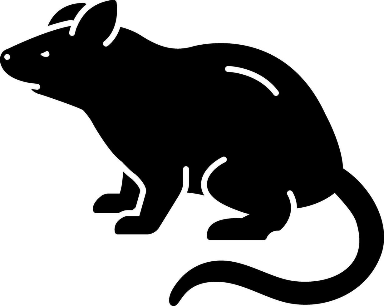 solid icon for rat vector