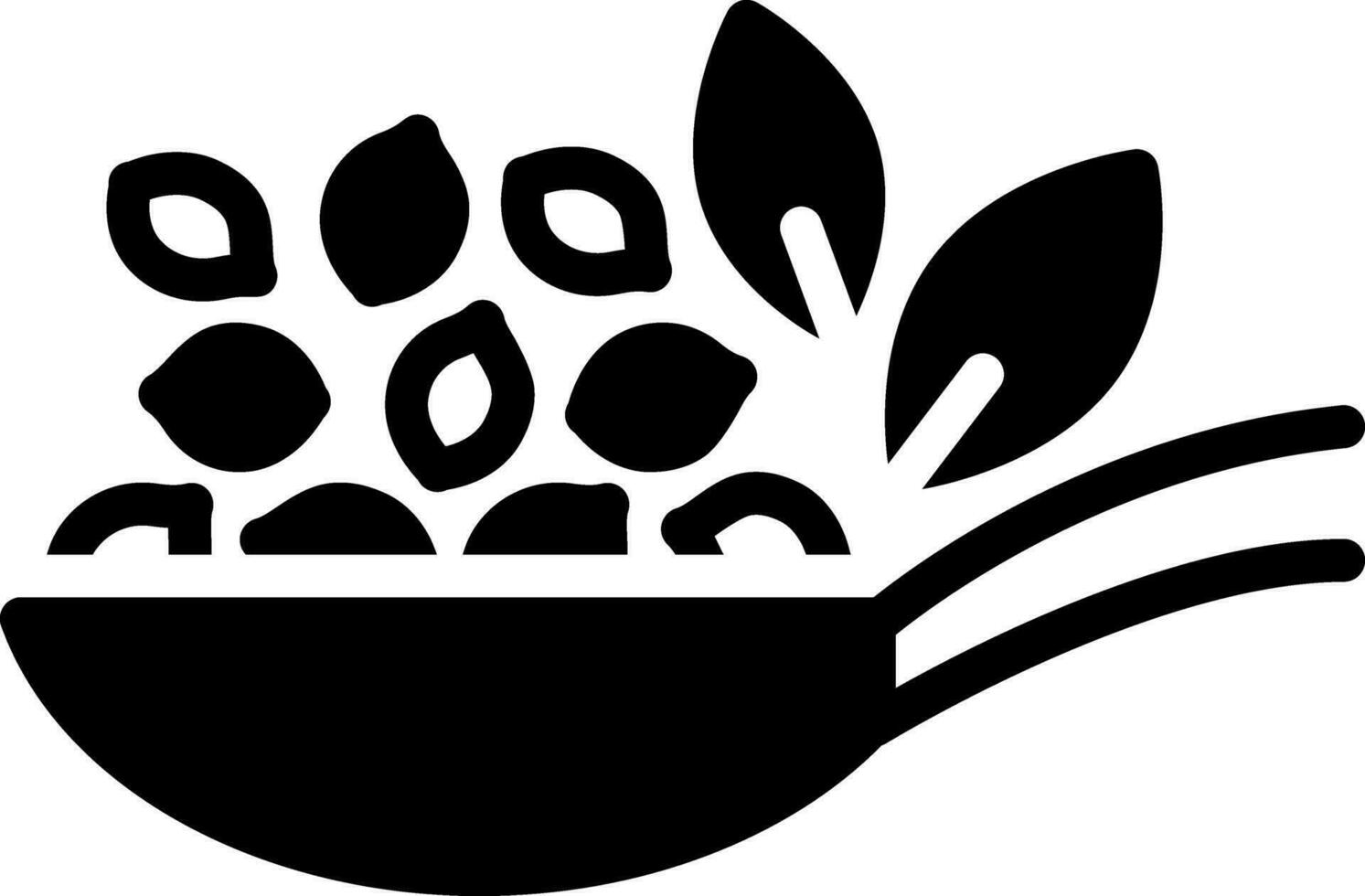 solid icon for thymol seed vector