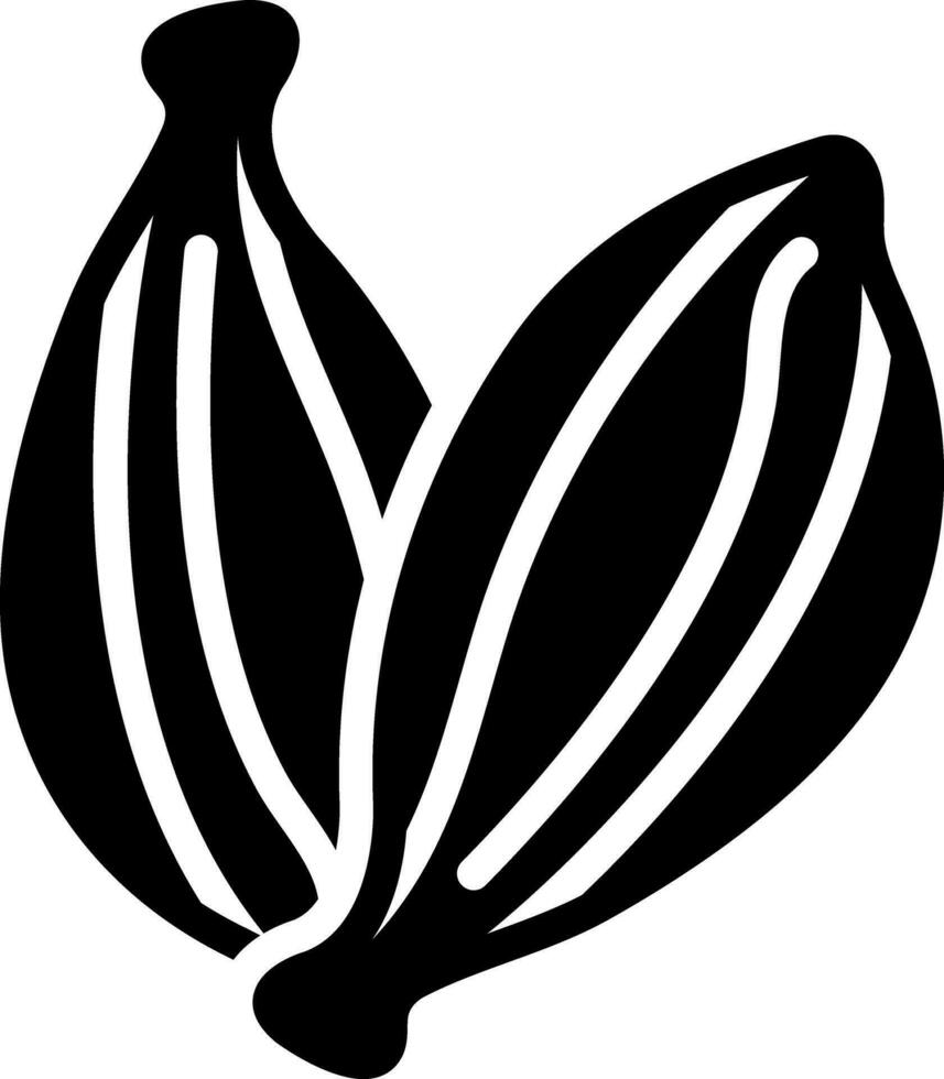 solid icon for black cardamom vector