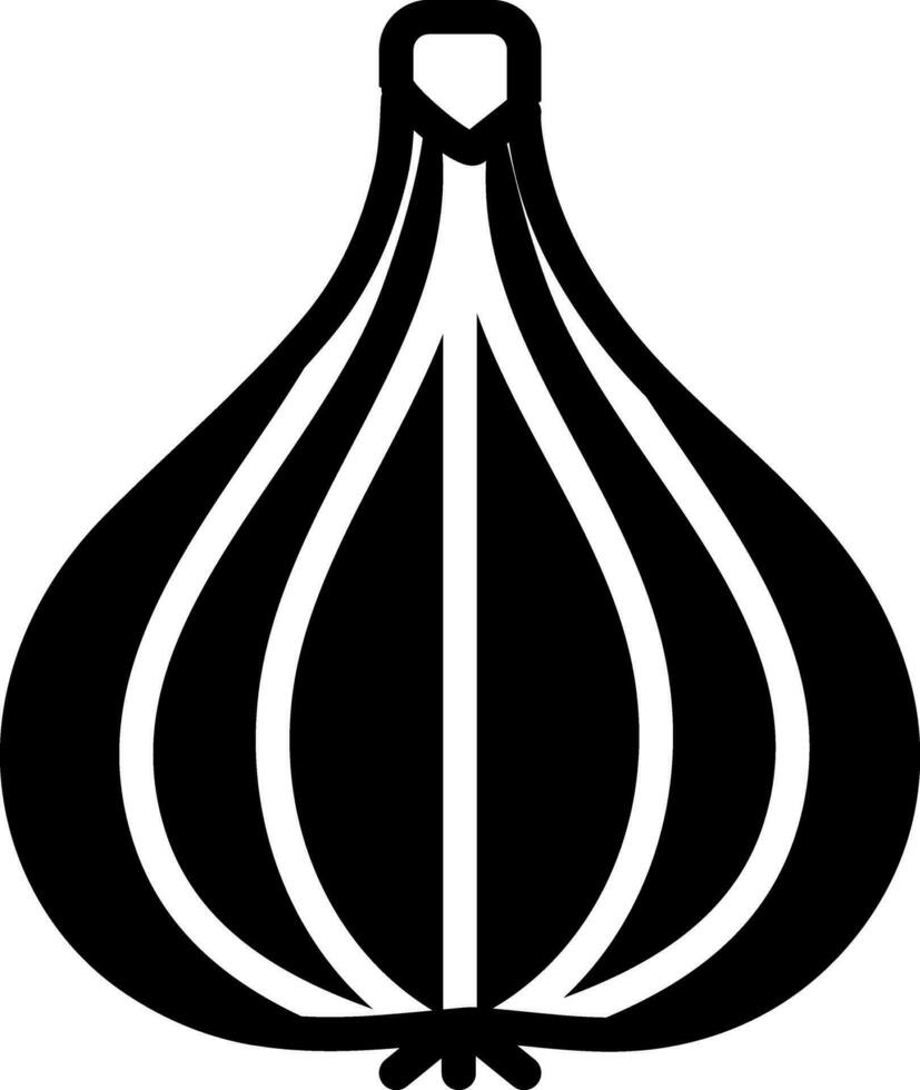 solid icon for garlic vector