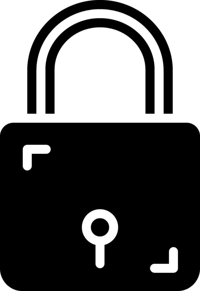 solid icon for lock vector