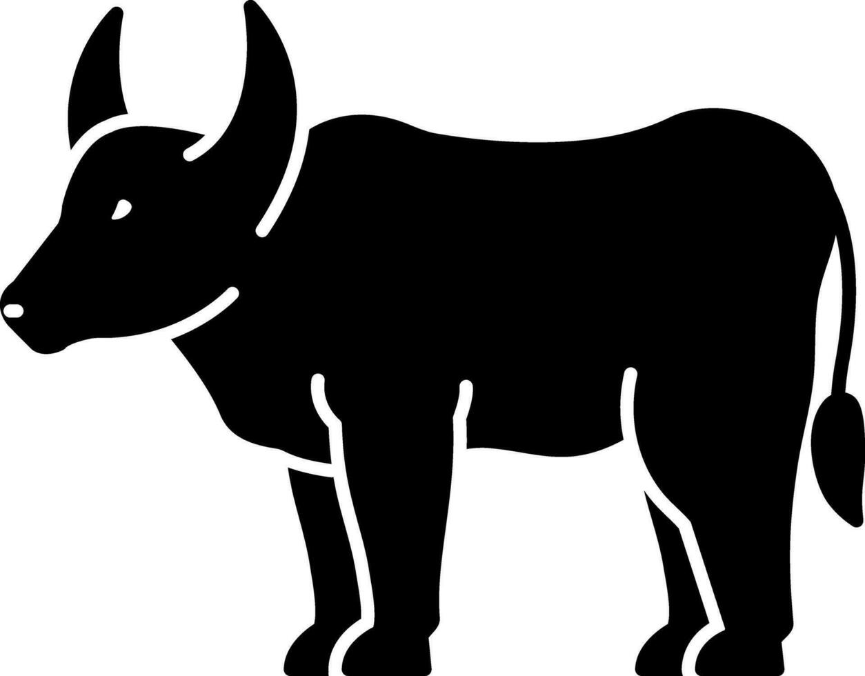 solid icon for ox vector