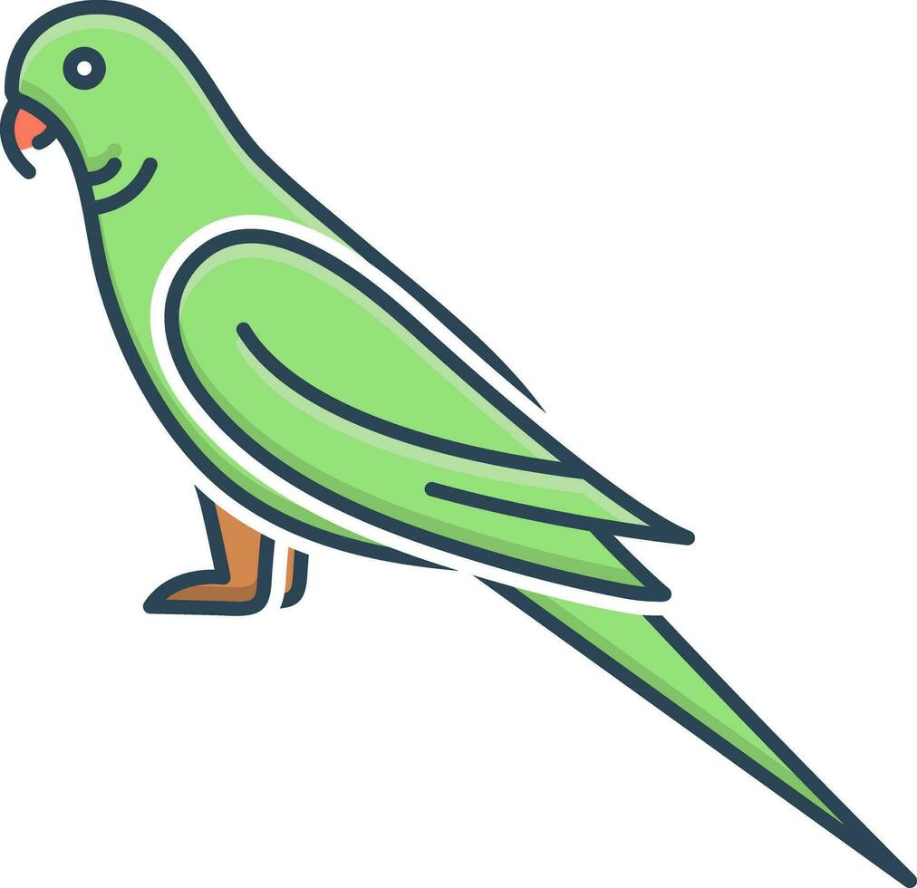 color icon for parrot vector