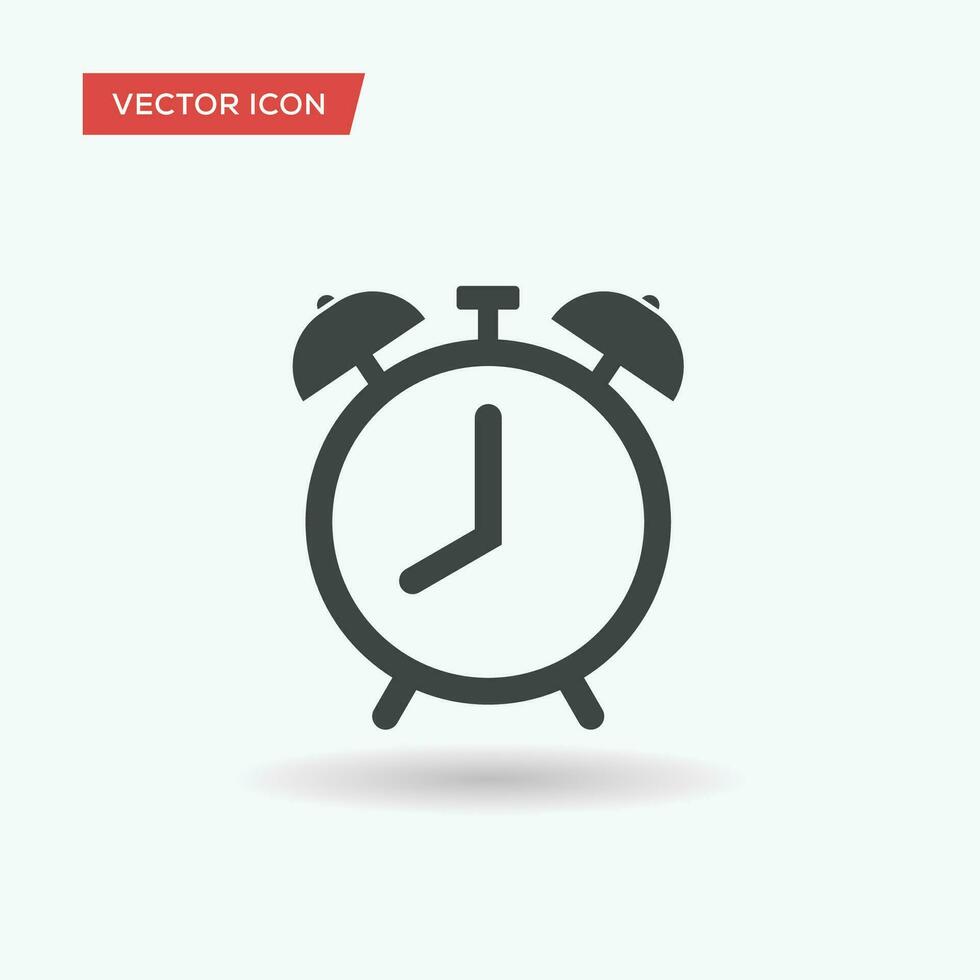 Alarm clock icon. Alarm clock vector icon for website design, mobile app, and UI. Vector Illustration