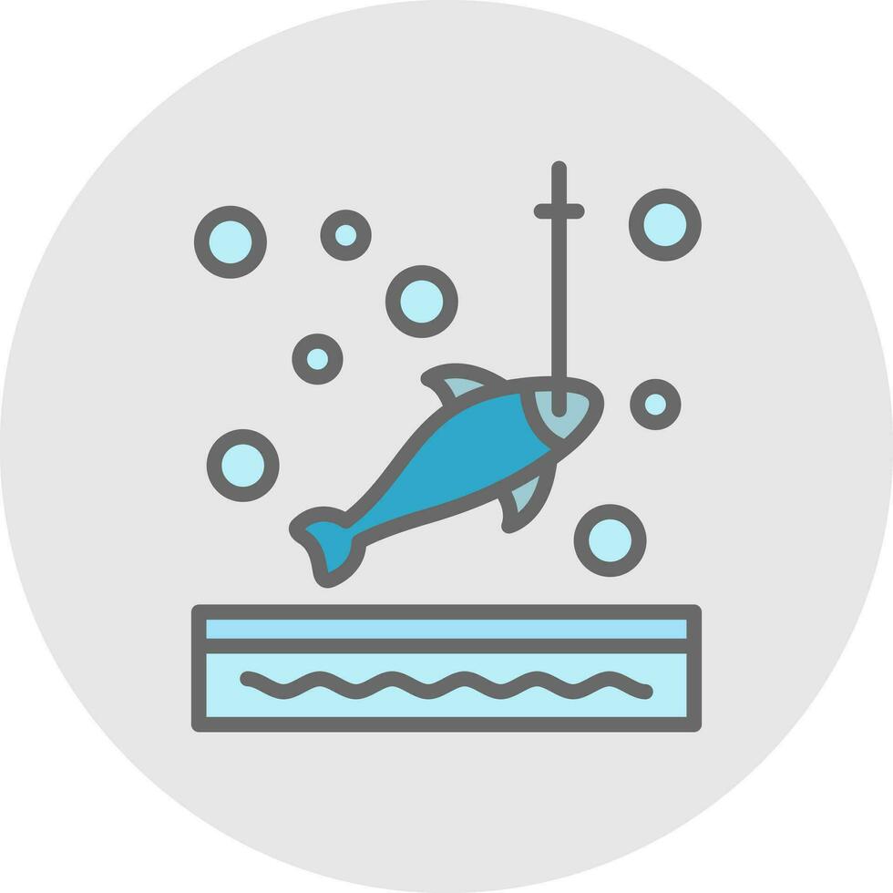 Ice fishing Vector Icon Design