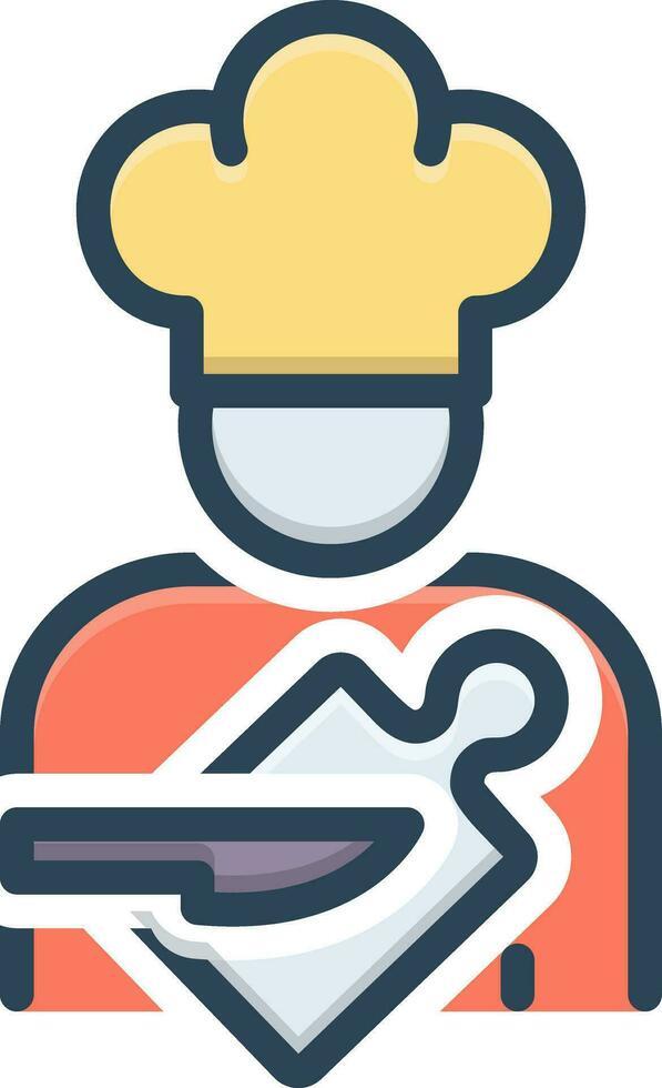 color icon for cook vector