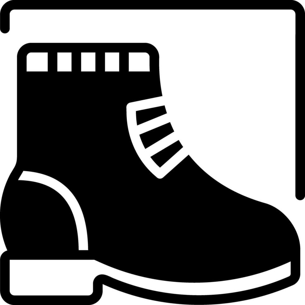 solid icon for boot vector