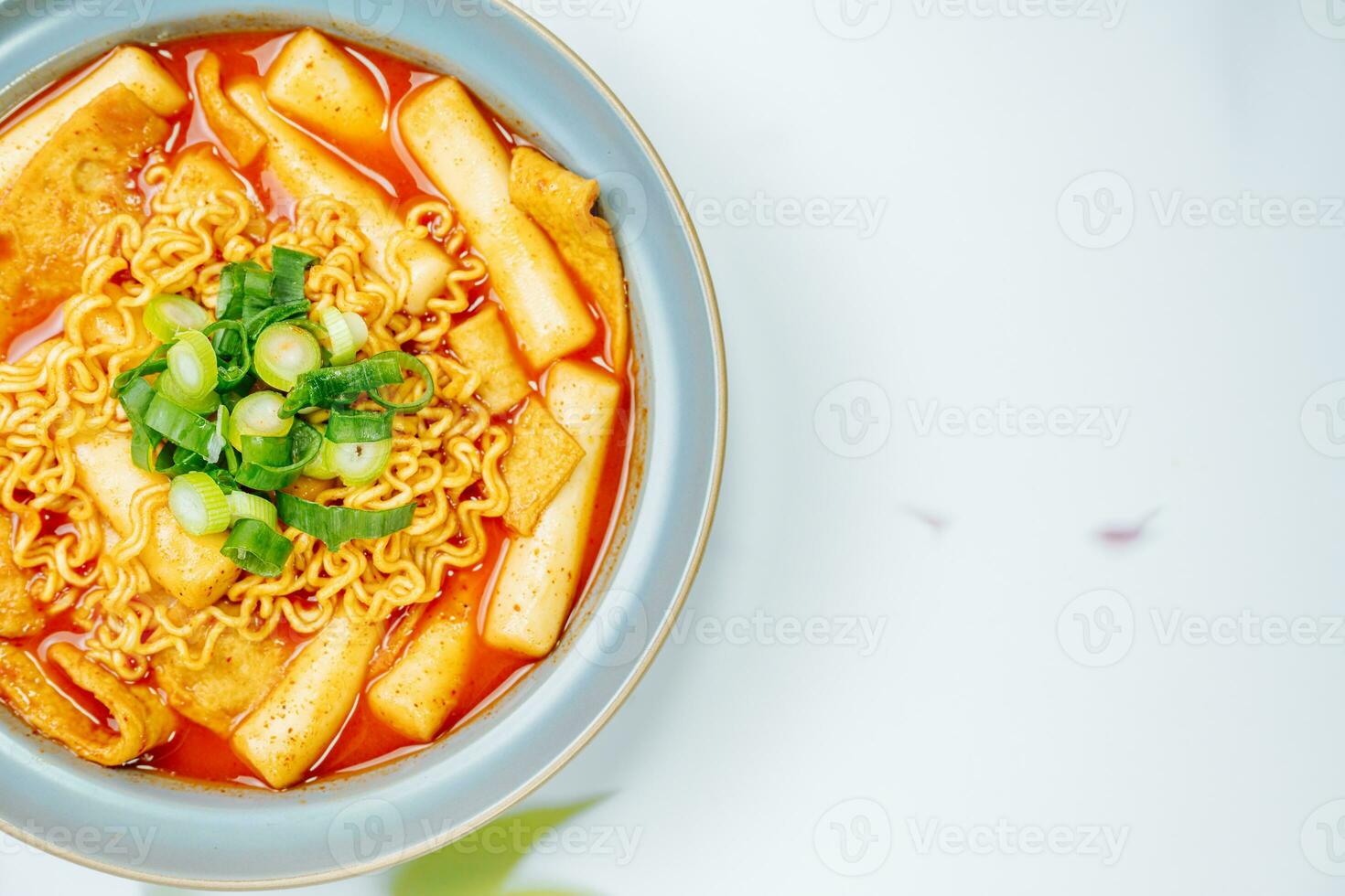 Rabokki, Korean style Stir-fried Instant Noodle. photo