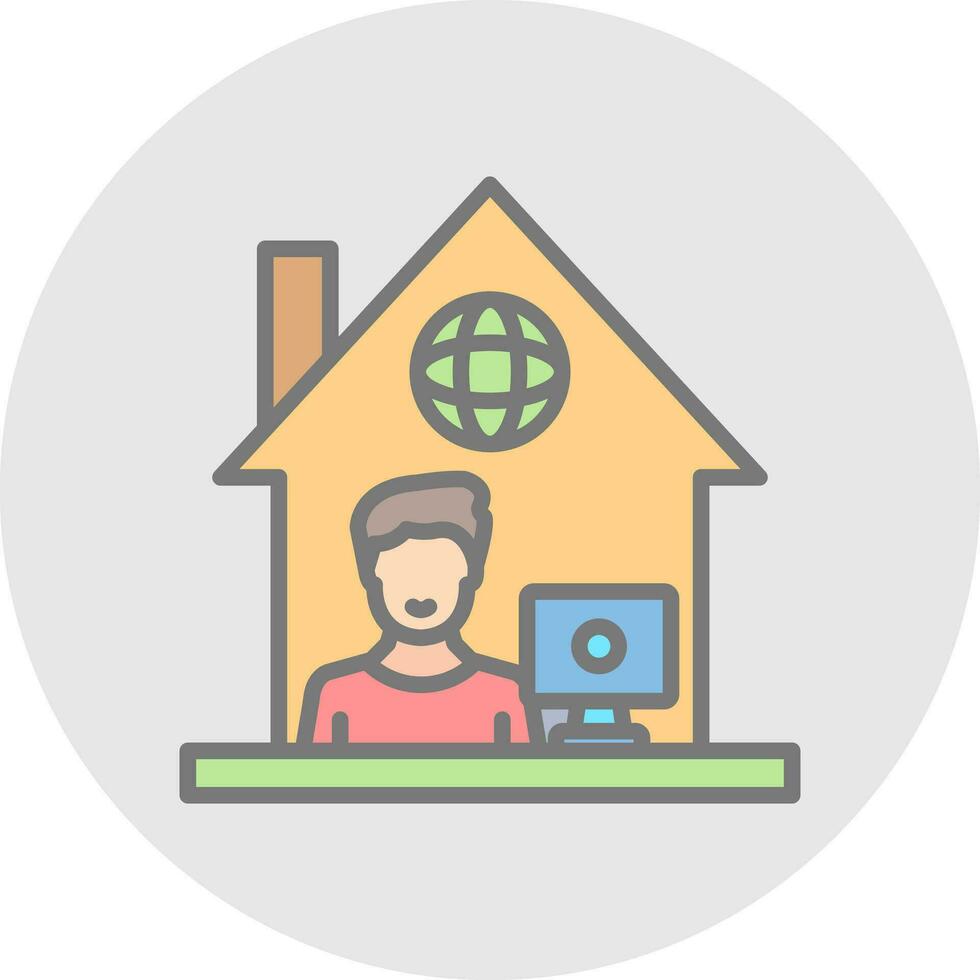 Work From Home Vector Icon Design