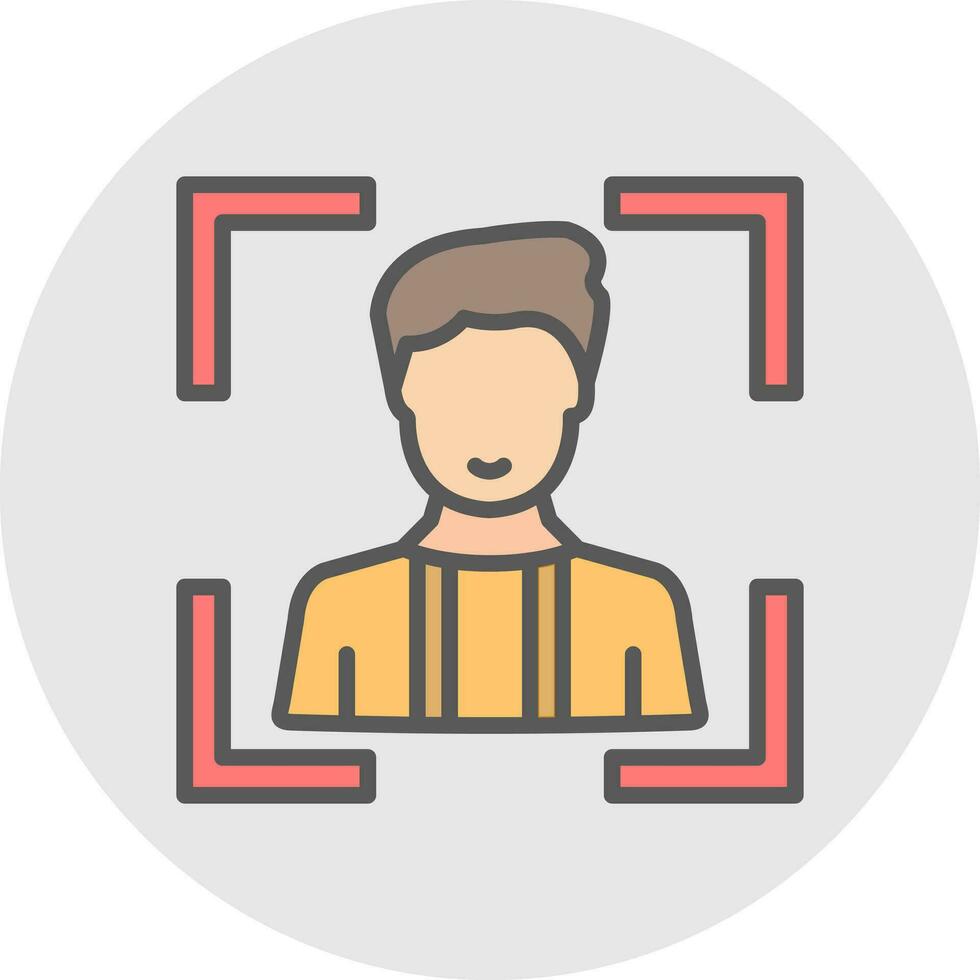 Face Scan Vector Icon Design