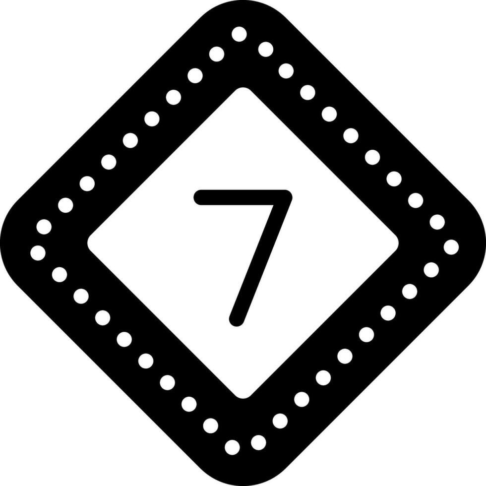 solid icon for seven vector