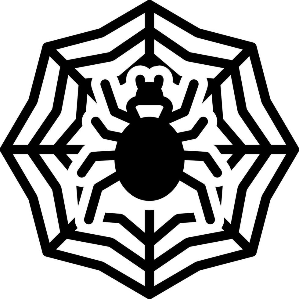 sólido icono para araña vector