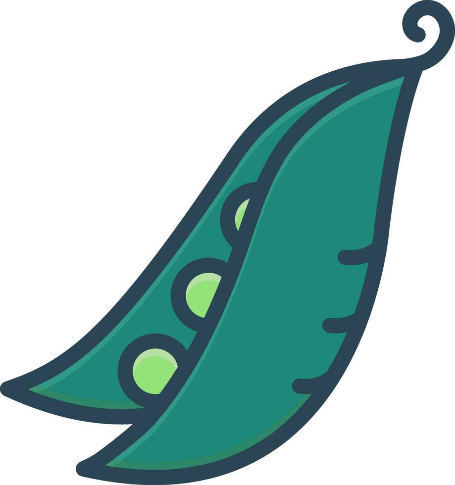 color icon for pea vector