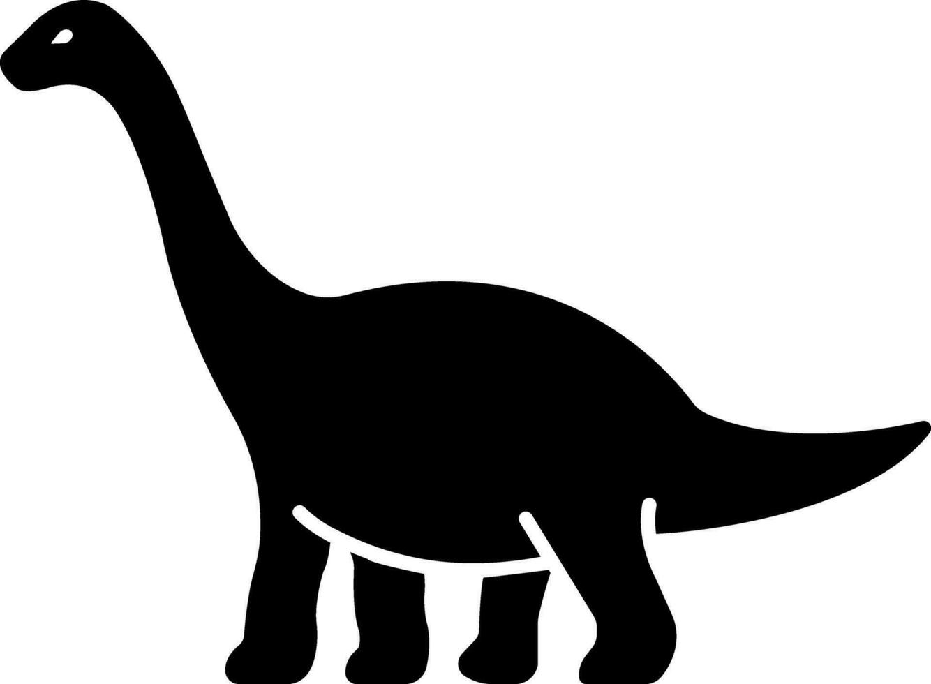 solid icon for dinosaur vector