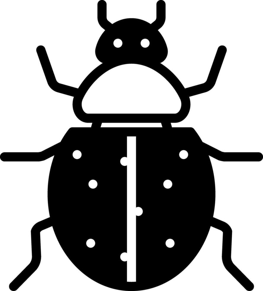 solid icon for ladybug vector