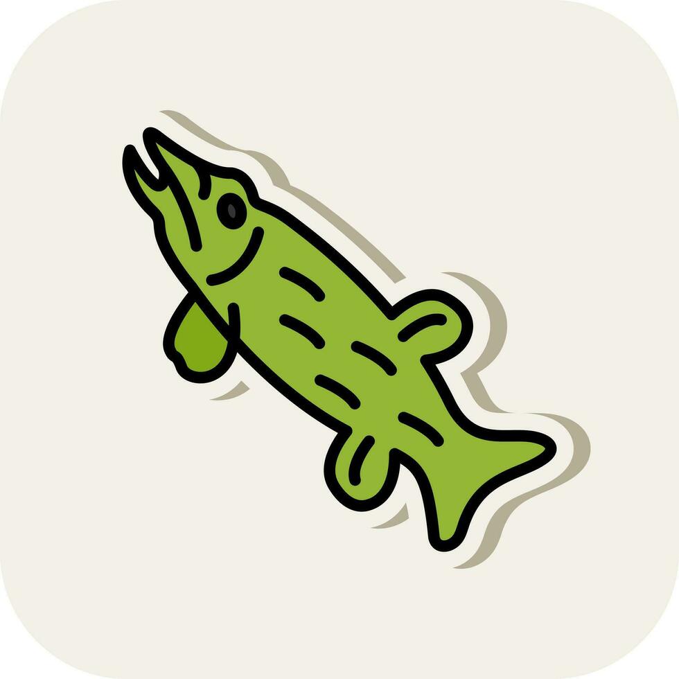 Northern pike Vector Icon Design