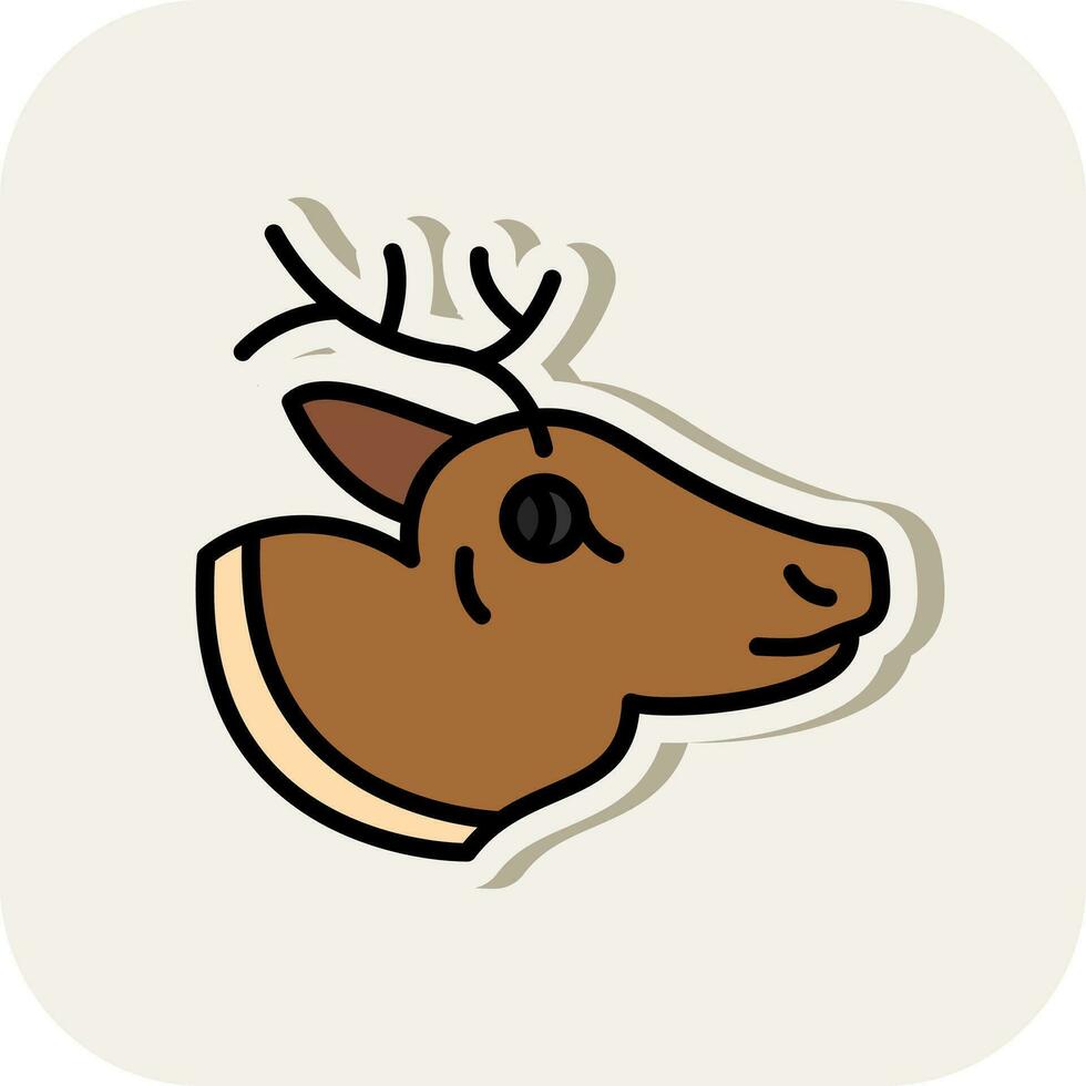 Reindeer Vector Icon Design