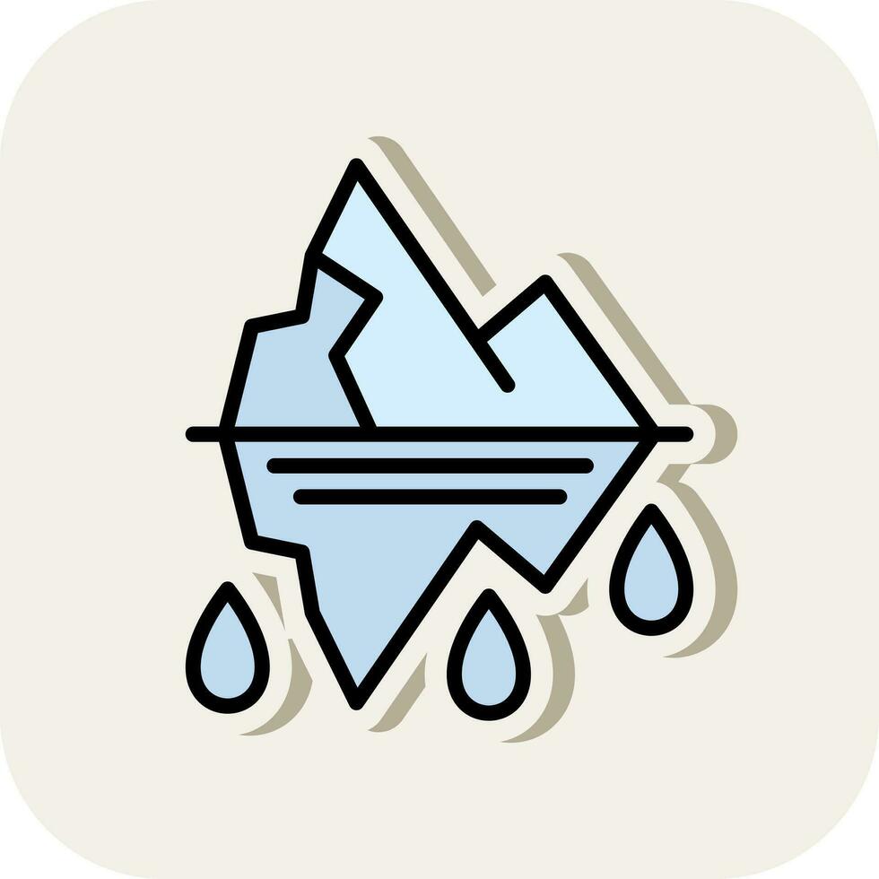 glaciar vector icono diseño