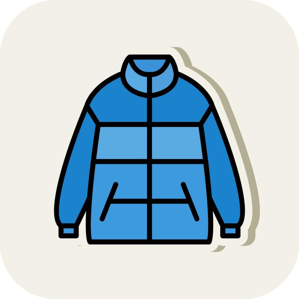 Winter jacket Vector Icon Design