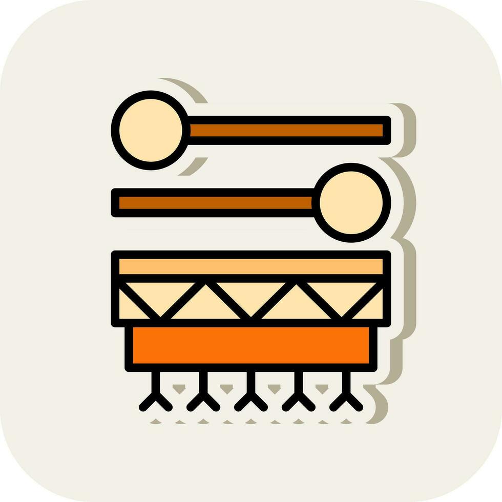 Inuit drum Vector Icon Design