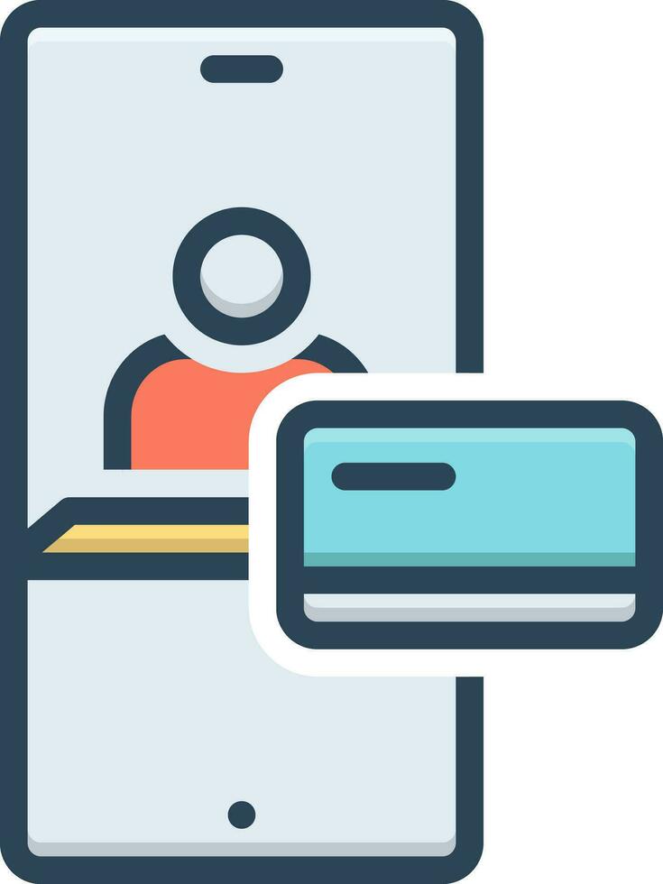 color icon for credit vector