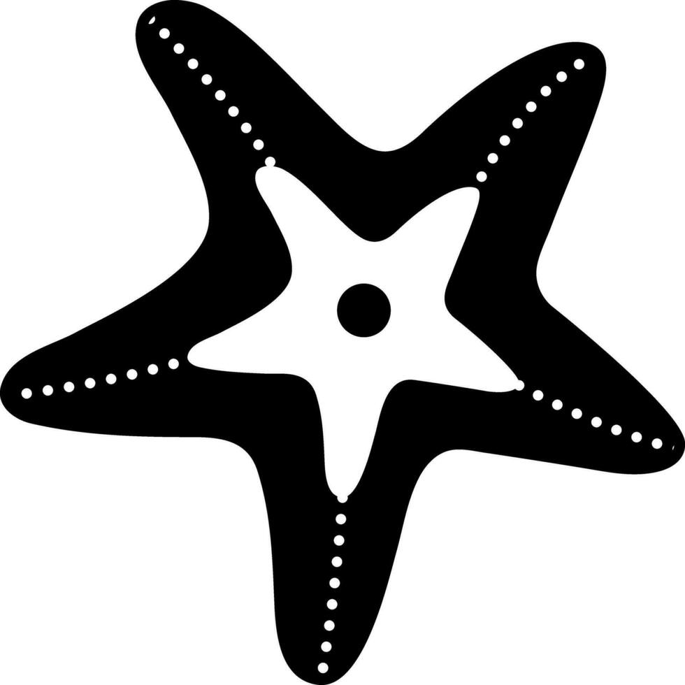 solid icon for starfish vector
