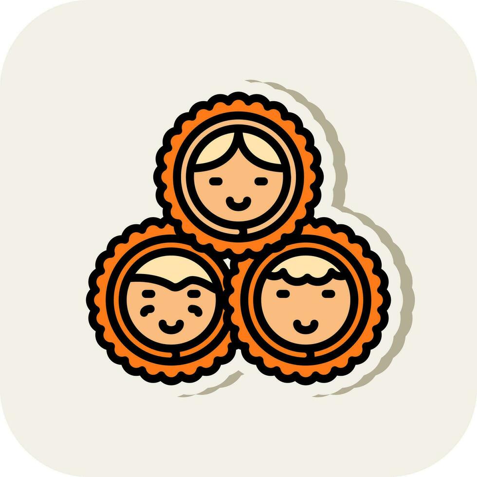 Eskimo family Vector Icon Design