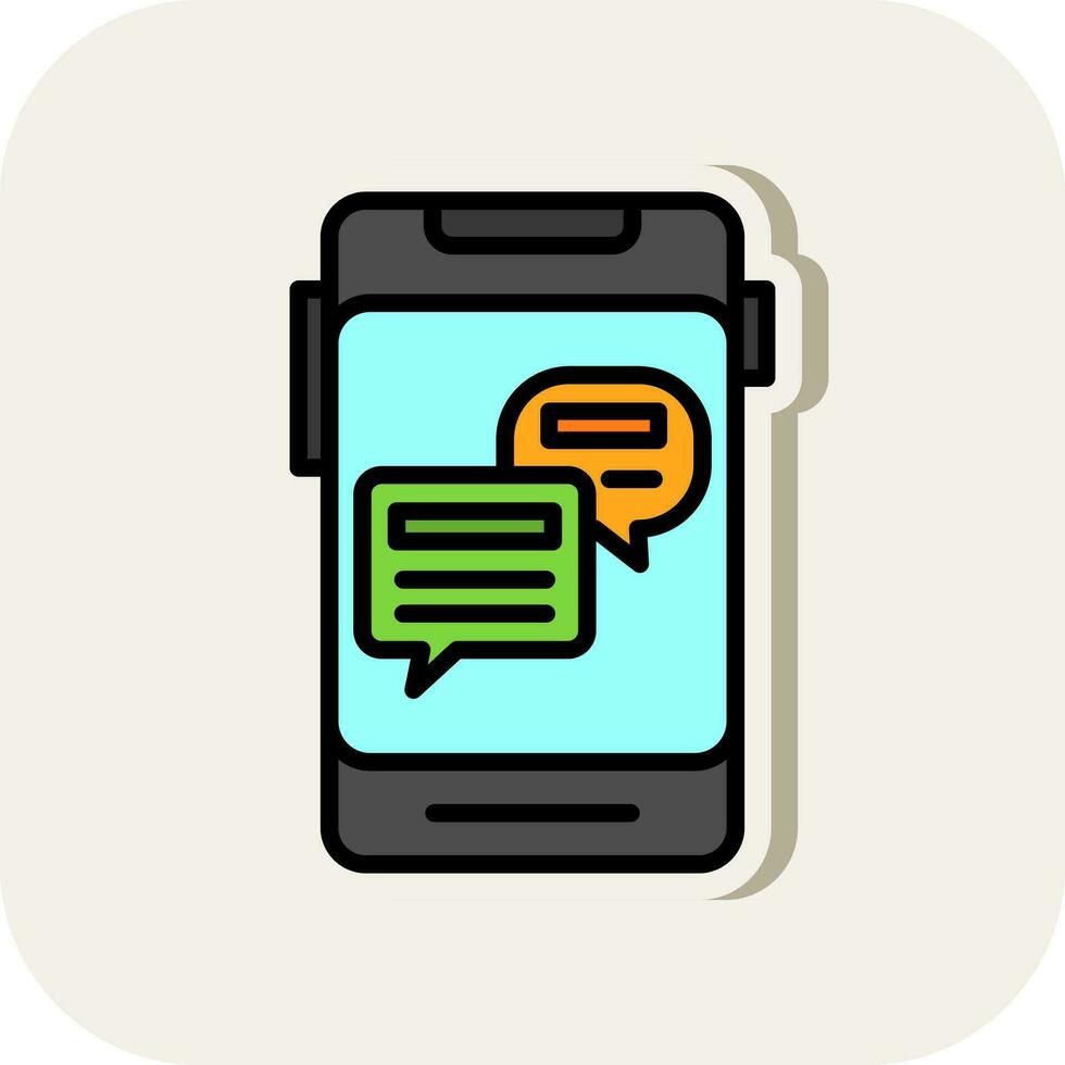 Online Chat Vector Icon Design