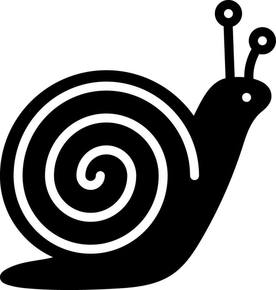 solid icon for snail vector