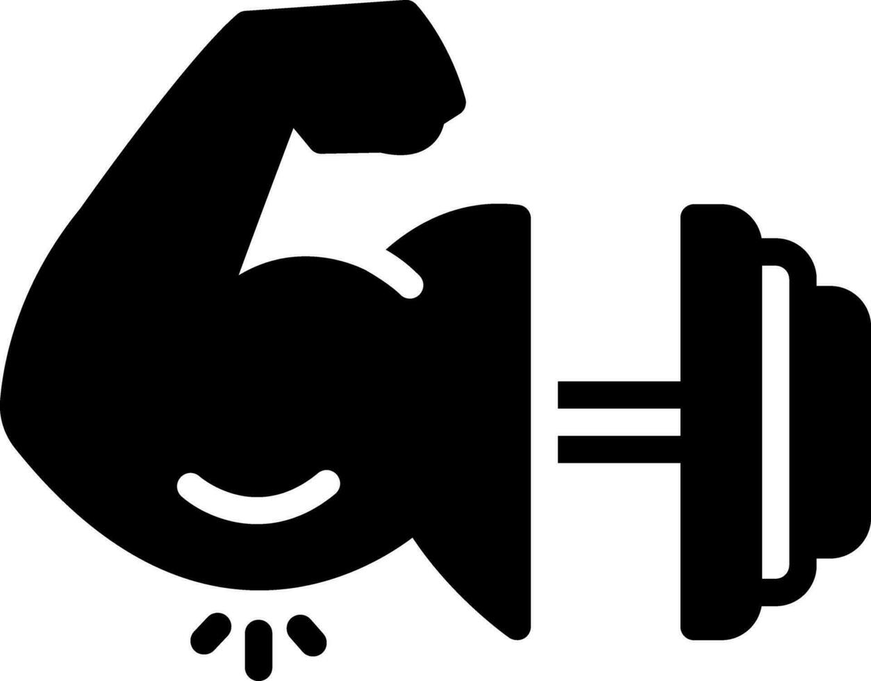 solid icon for muscle vector