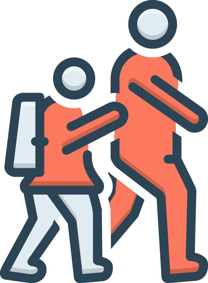 color icon for go to school vector