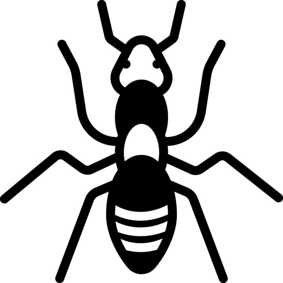 solid icon for ant vector