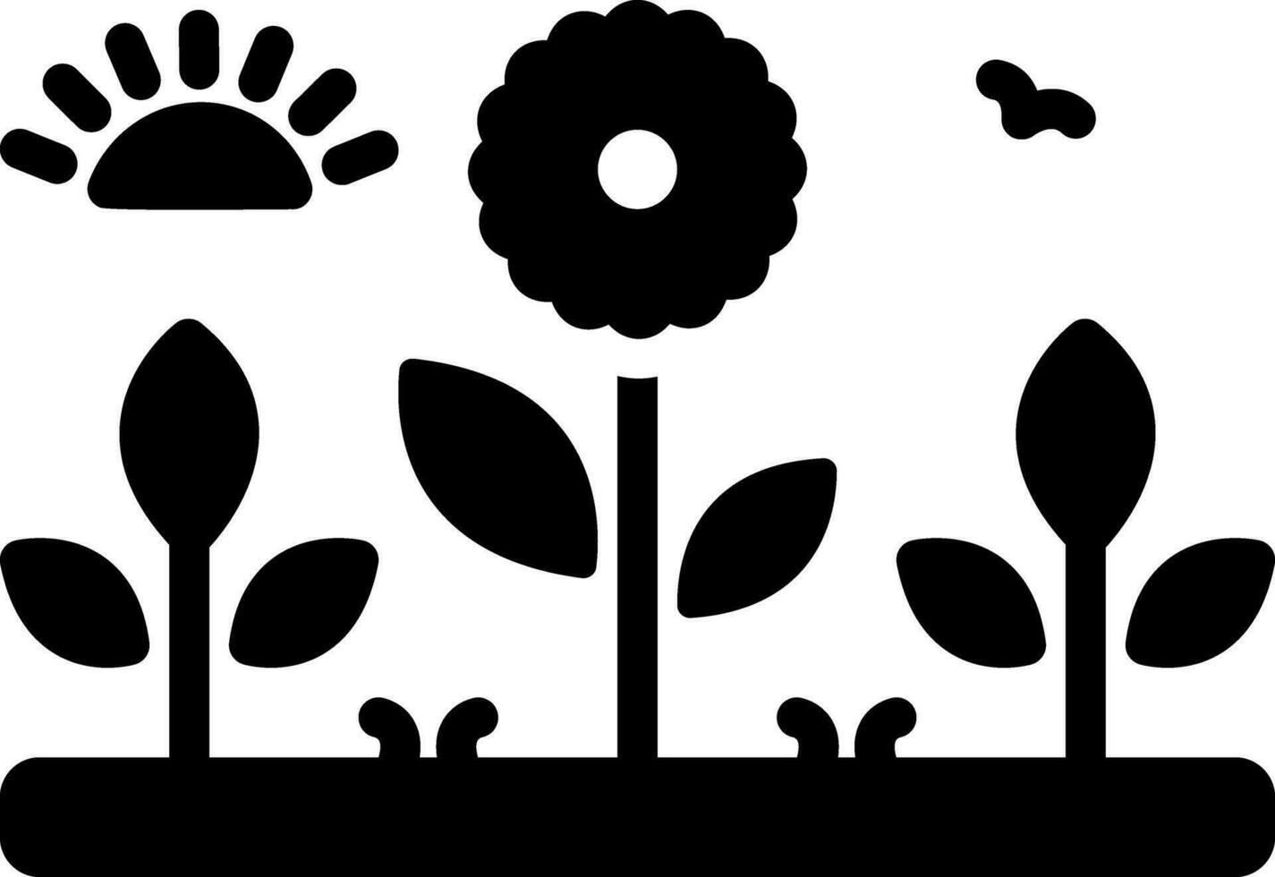 solid icon for garden vector