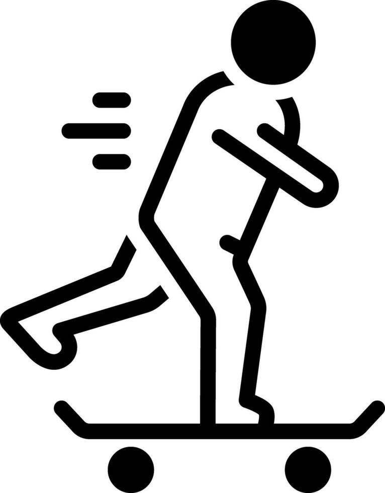 solid icon for skateboard vector