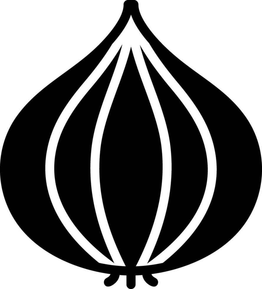 solid icon for onion vector