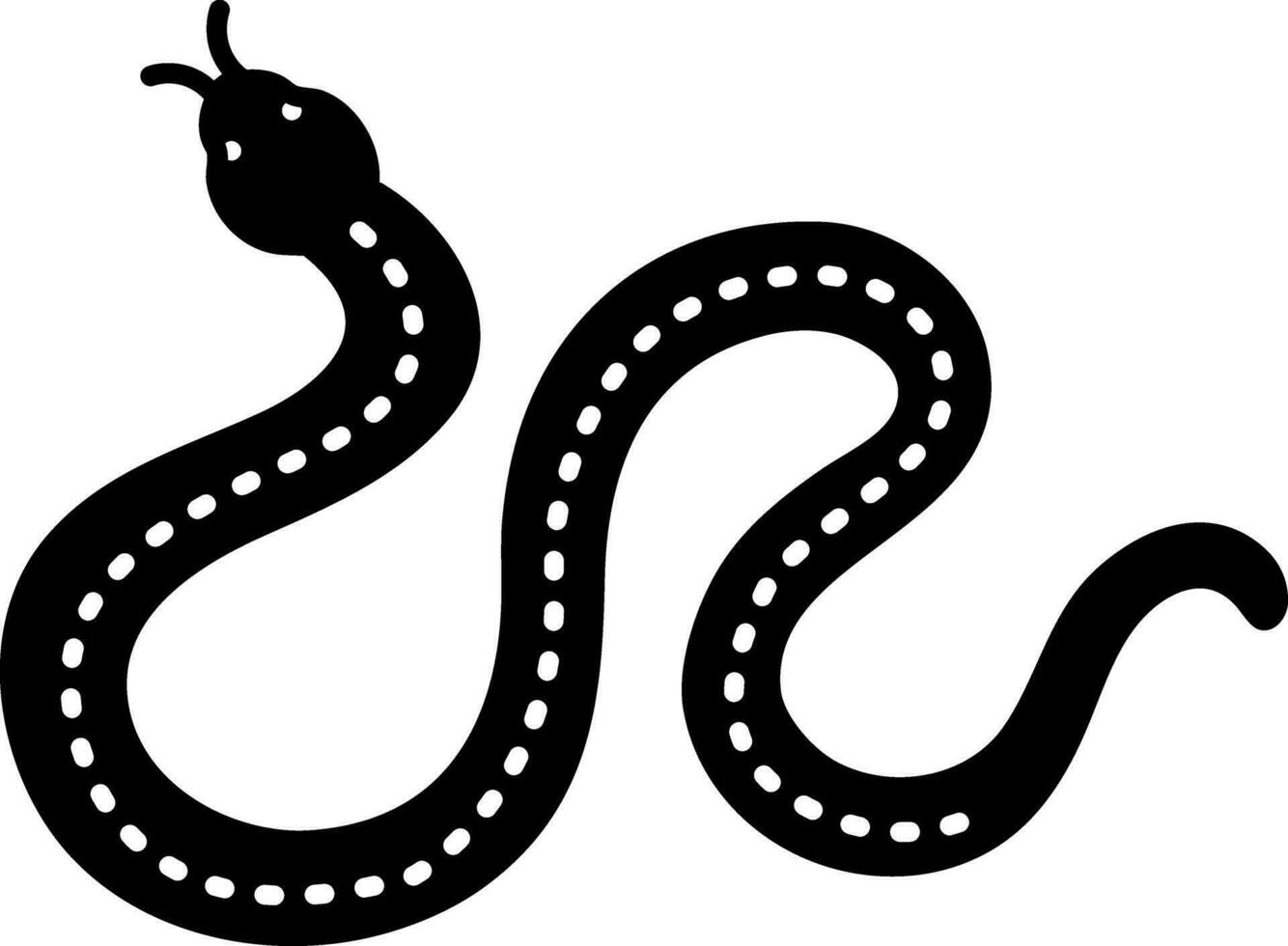 sólido icono para serpiente vector