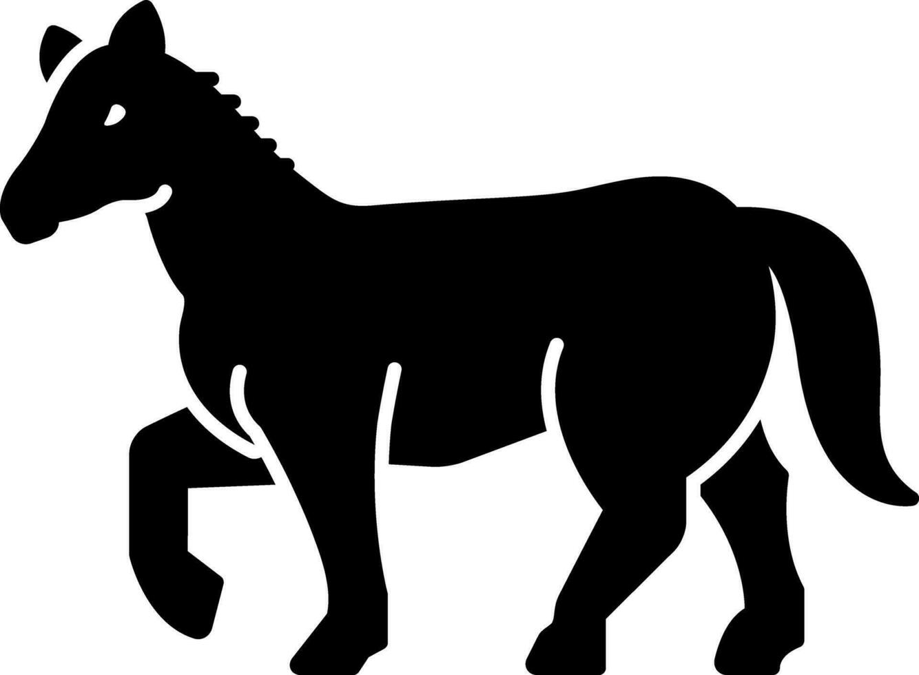 sólido icono para caballo vector