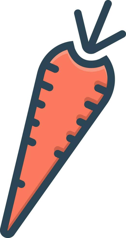 color icono para Zanahoria vector