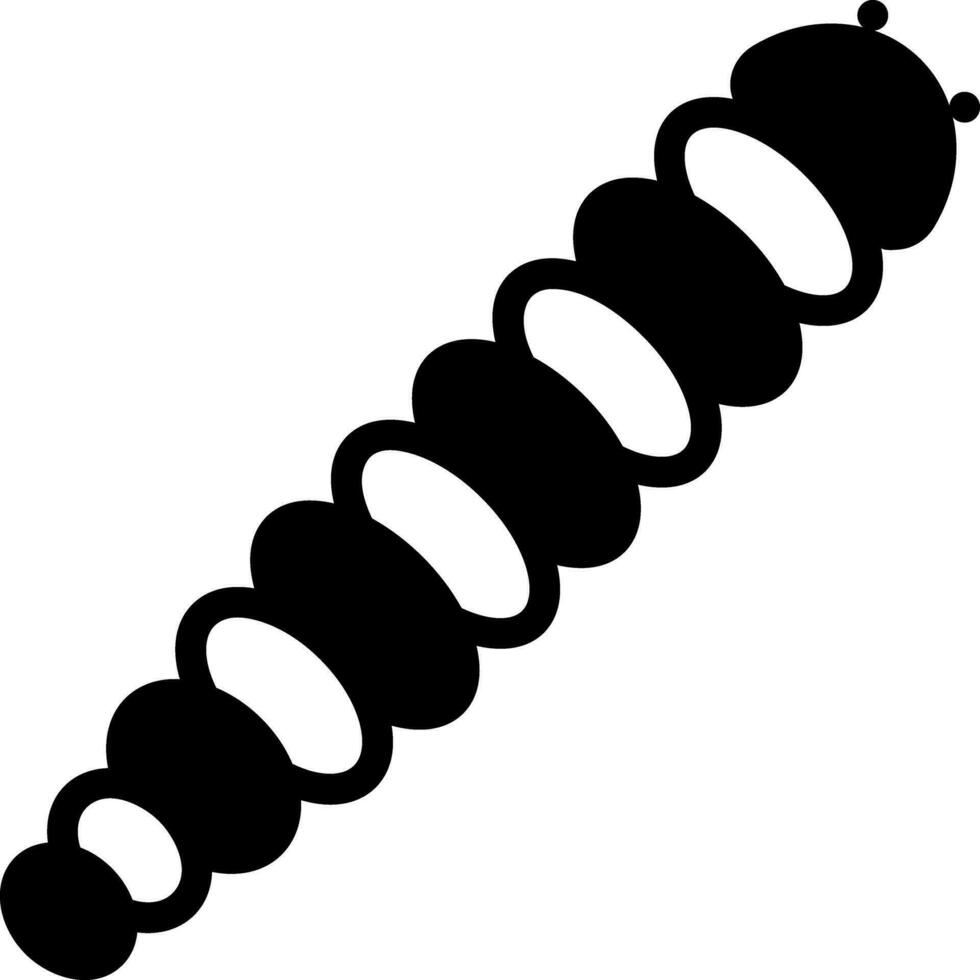 solid icon for caterpillar vector