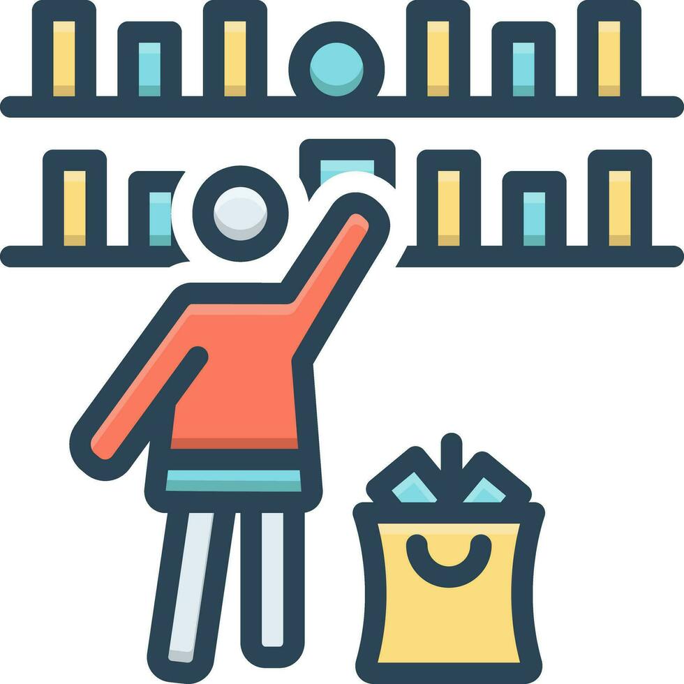 color icon for select goods vector