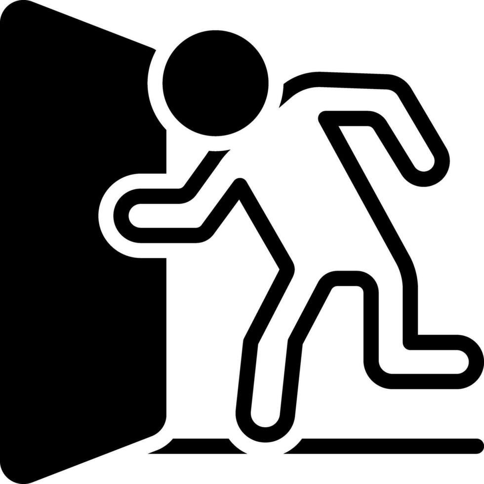 solid icon for escape vector