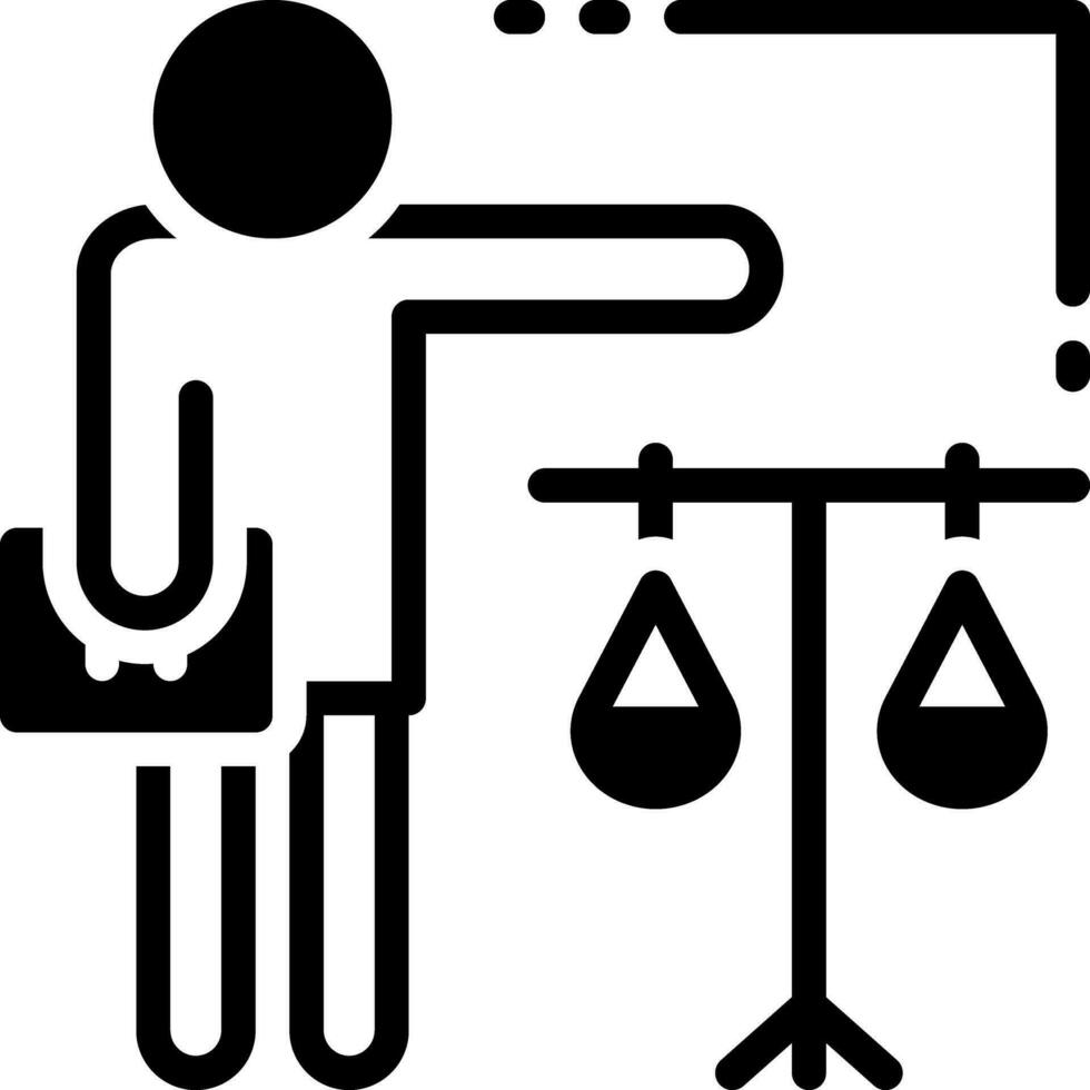 solid icon for attorney vector