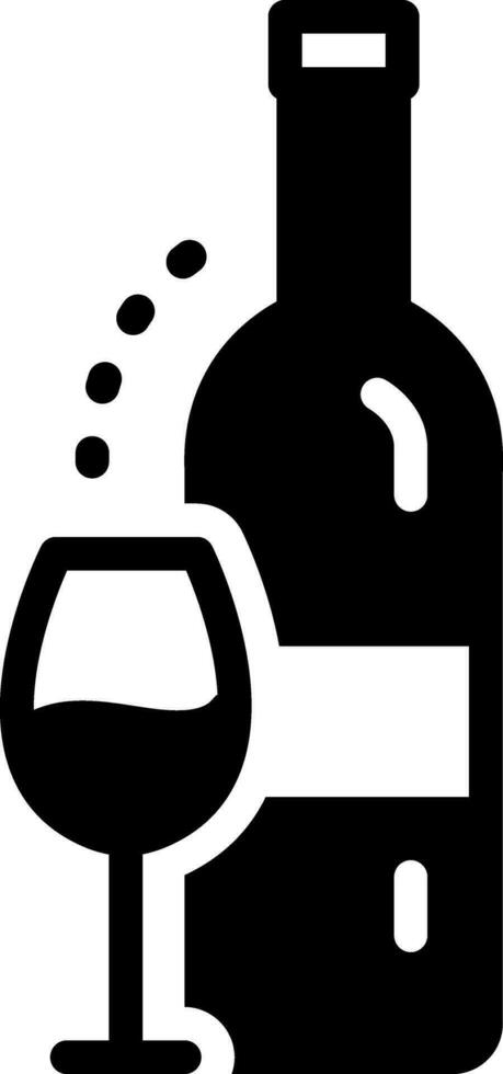 solid icon for alcohol vector