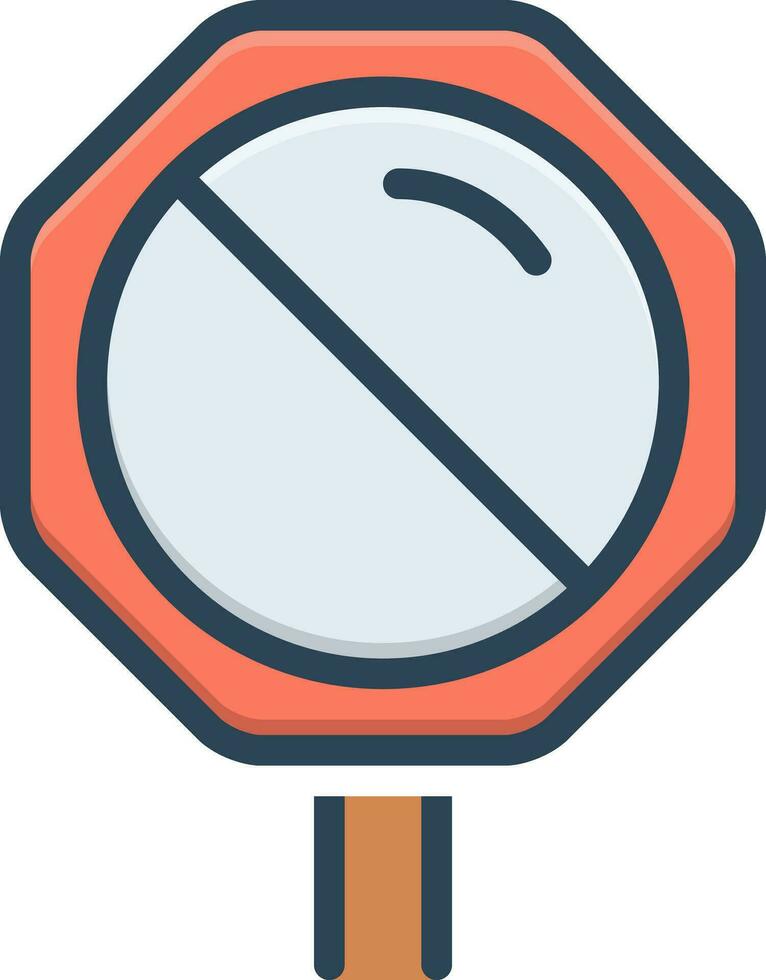 color icon for stop vector