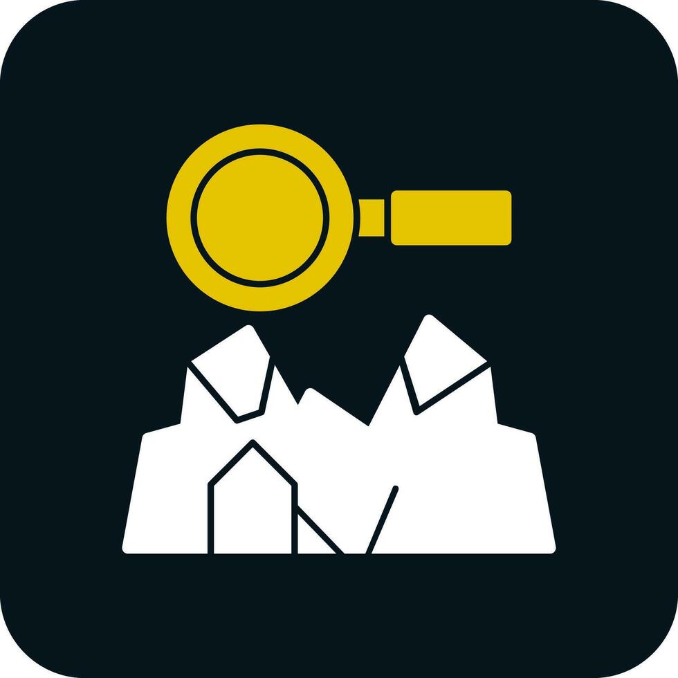 Ice cave exploration Vector Icon Design
